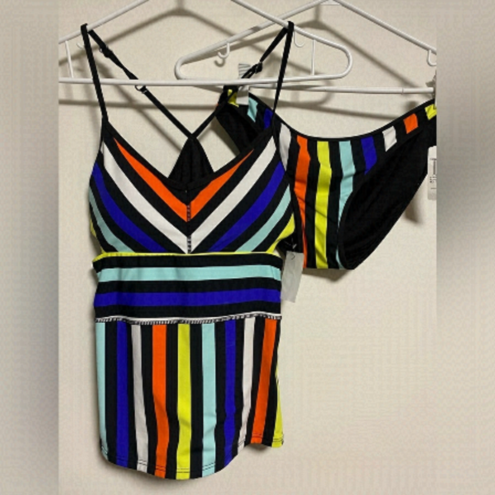 ANNE Cole Locker 2 Piece Tankini Bikini Swimsuit Bathing Suit Size Medium NWT